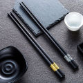 Metal Chopsticks Black Stainless Steel Reusable 1 Pair. 