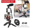 AY-49 remote control Video Kits Microphone LED Fill Light Mini Tripod-Photography & Studio Lighting-MIrha shop.