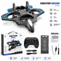 FLH DO1 EPP Foam RC Fighter Jet 2.4G 4 Channels Drone Intelligent Altitude Hold Helicopter Toy, with 2 Batteries. 