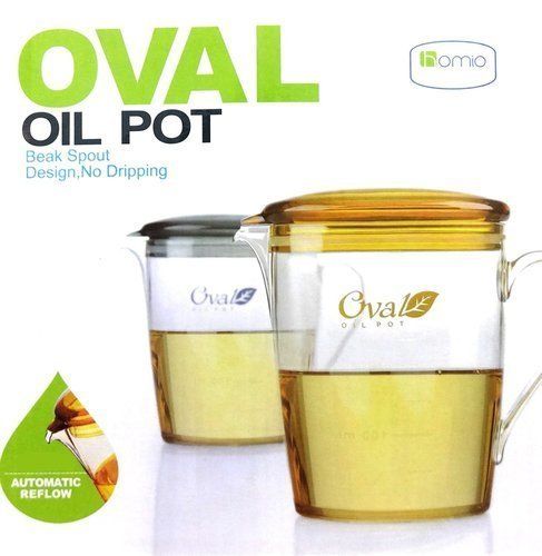 Oil Dispenser Transparent Plastic by Homio for Kitchen, 600ml