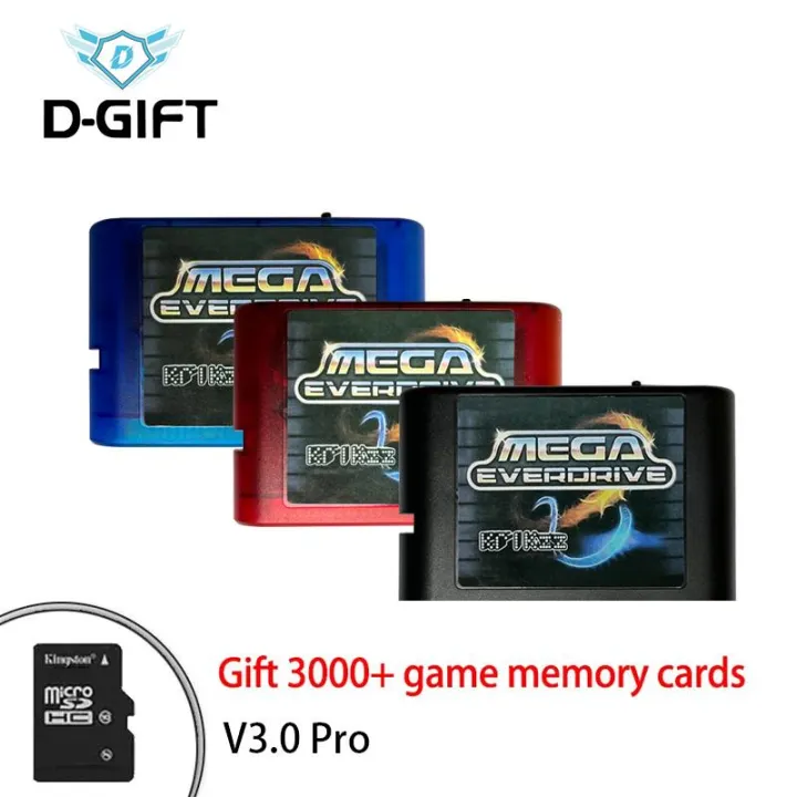 Cartouche Everdrive Pour Mega Drive/Genesis - Avec Carte Mémoire 16Go - Jeux MD Et Master System - Comme Neuf