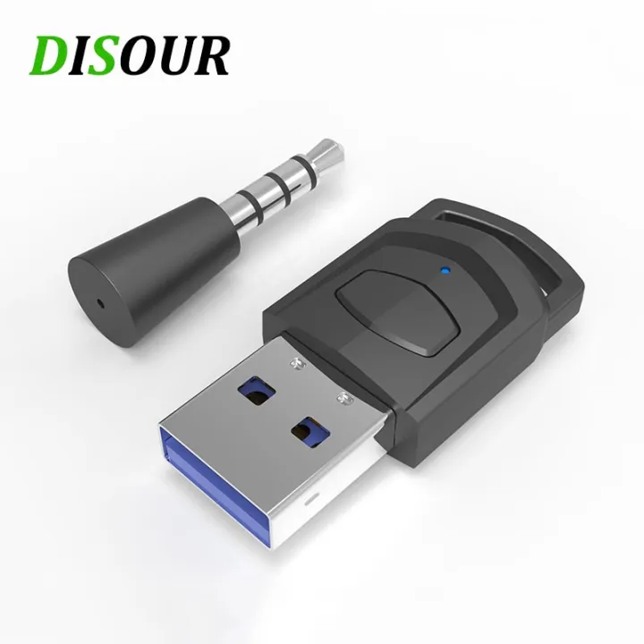 DISOUR Wireless Headphone Adapter Receiver for PC PS5 PS4 Game Console PC Headset Bluetooth-compatible 5.0 Audio Transmitter