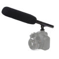 Handheld Interview Microphone Cardioid Condenser Shotgun Microphones Professional Recording Mic with Bracket for DSLR DV Camera.