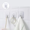 Transparent Adhesive Sticker Abs Plastic + Steel Hook Hanger, For Home.