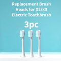 Replacement Brush Heads for X-2/X-3 Electric Toothbrush - Soft DuPont Bristles - Black & White Edition - [Pack of 3/5/7]. 