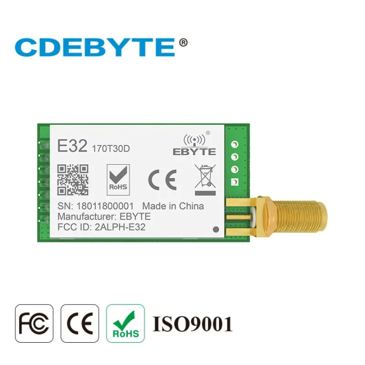 10Pcs UART LoRa Wireless Module CDEBYTE E32-170T30D 170MHz 30dBm 1W Long Range DIP IoT Wireless Transceiver Lora Module