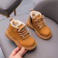 2022 Autumn Winter Boots for Kids Leather Shoes Thicken Warm Girl Snow Boot Cotton Shoes for Boy Sneakers.