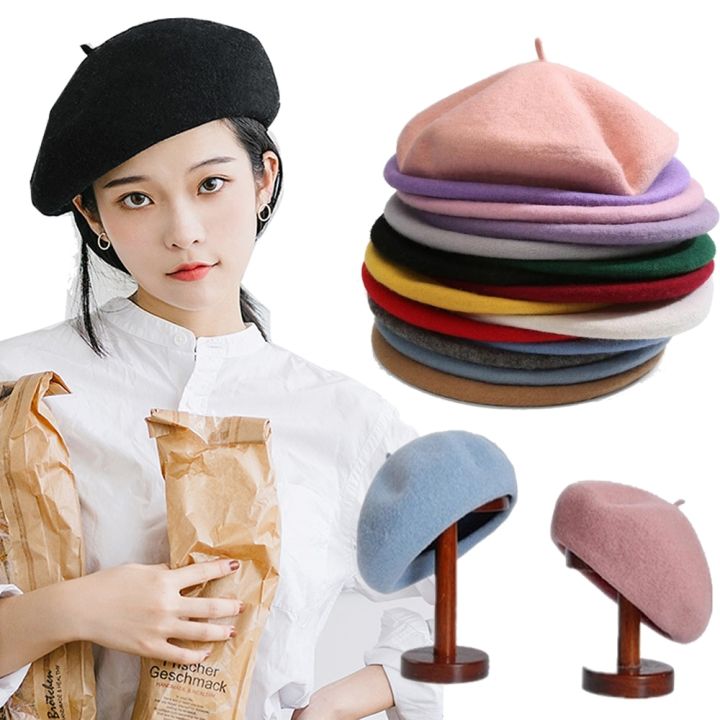 Vintage%20French%20Style%20Plain%20Beret%20Cap%20Beanie%20Hat%20Women%20Girl%20French%20Artist%20Warm%20Wool%20Winter%20Beanie%20Hat%20Cap%20Vintage%20Plain%20Berets%20-%20Image%208