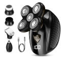 5-in-1 Electric Razor IPX7 Waterproof for Bald Men, Wet/Dry LED Display Rechargeable 5D Rotary Shaver Grooming Kit Head Shavers. 