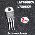 2Pcs- A CLASS LM7808 IC LM7808 Voltage Regulator IC L7808CV IC 7808 8V 1.5A L7808 Voltage Regulator 3 Pin Leads TO-220 Package. 