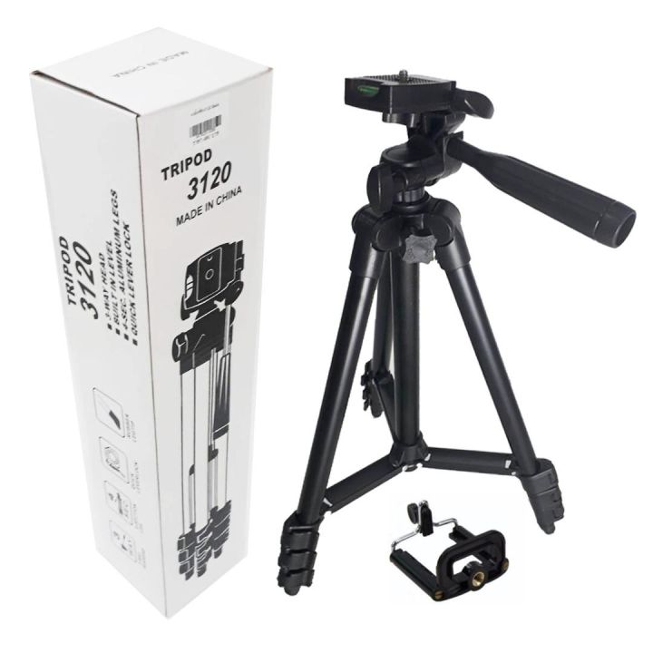Tiktok Facebook Youtube Video Making Tripod 3110 / 3120 Camera Stand With Phone Holder Clip - Tripod - Tripod For Mobile