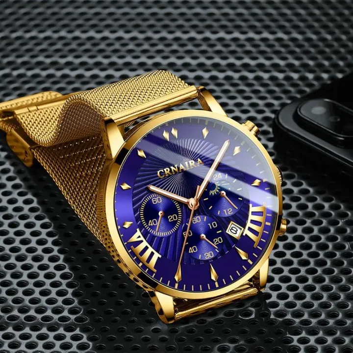 Crnaira%20Men'S%20Stainless%20Steel%20Mesh%20With%20Quartz%20Watch%20-%20Image%204