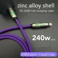 240W 4 in 1 Functional Super Fast Charge USB Type C Liquid Silicone Aluminum Alloy Data Cable For iPhone Huawei Samsung Xiaomi.