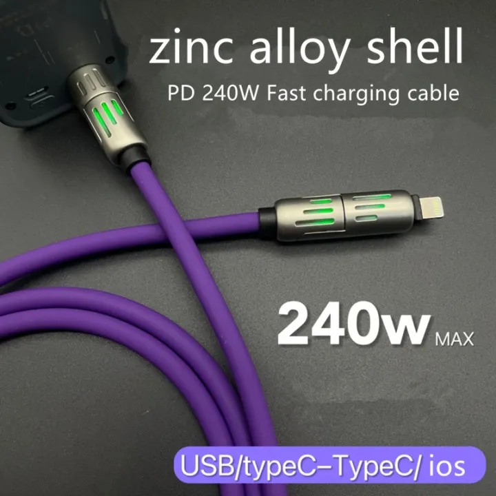 240W%204%20in%201%20Functional%20Super%20Fast%20Charge%20USB%20Type%20C%20Liquid%20Silicone%20Aluminum%20Alloy%20Data%20Cable%20For%20iPhone%20Huawei%20Samsung%20Xiaomi%20-%20Image%203