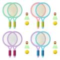 Kids Tennis Rackets Set, Plastic Racquet with 1Pcs Tennis Balls, 1Pcs Badminton, for Children Outdoor and Indoor.