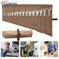 Hanging Loop Tool Organizer Portable Tool Storage Bag with 16 Pockets Easy to Carry Wrench Roll Organizer for Convenient Tool Organization Foldable Design for Pegboard Tool Storage Solution. 