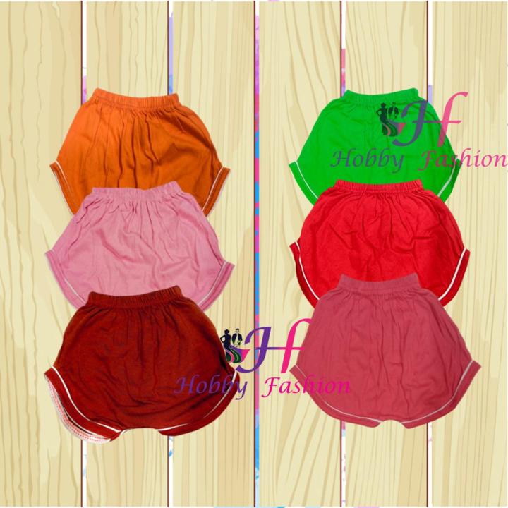 6 Pieces One Color Cotton Round boy Half Pant by Any color