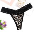 Women Sexy Lace Briefs Leopard Print Thongs G-string Lingerie Underwear. 
