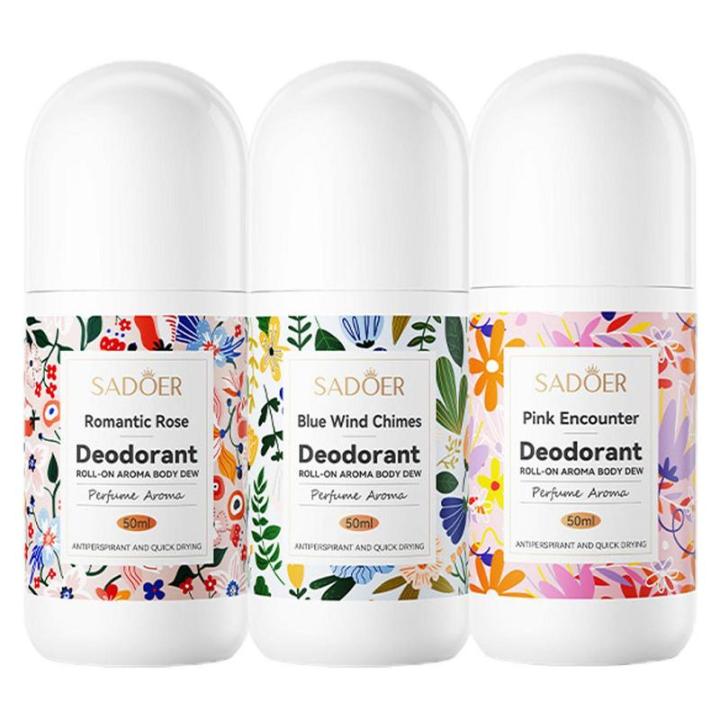 Deodorant Perfume Non-stick Roller Ball Deodorant 50ml Deodorant Fragrance Reduces Armpit Sweat Perfume Roll On Deodorant