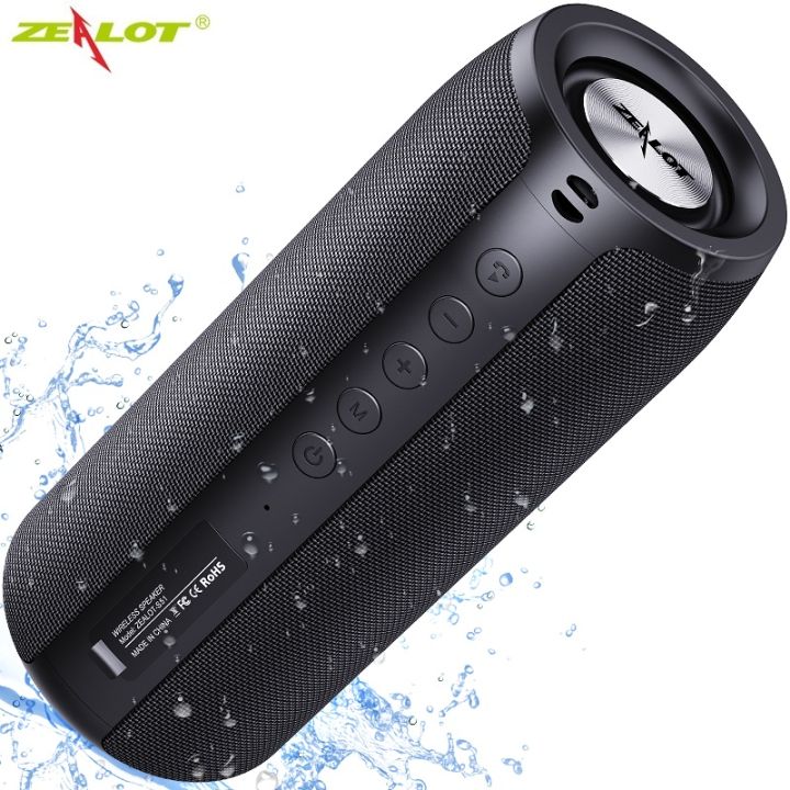 ZEALOT S51 Portable Bluetooth Speaker TWS Wireless Bass Subwoofer Waterproof Outdoor Speakers Boombox AUX TF Stereo Loudspeaker
