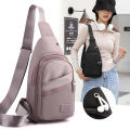 Chest bag, women's new Korean version fashion casual sports shoulder bag, lightweight chest bag, versatile travel crossbody backpack.
