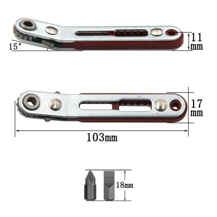 Mini%20Ratchet%20Wrench%201/4%20Inch%20Drive%20Socket%20Hex%20Screwdriver%20Bit%20Dual%20Ratchet%20Wrench%20Tool%20with%20Two%20Bit%20Heads%20Easy%20Install%20Elbow%20-%20Image%205