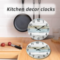 Rustic Wall Clocks Battery Operated, Silent Non Ticking Wooden Coastal-Each Clock Home Decor. 