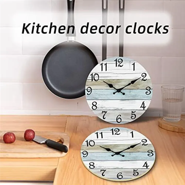 Rustic%20Wall%20Clocks%20Battery%20Operated,%20Silent%20Non%20Ticking%20Wooden%20Coastal-Each%20Clock%20Home%20Decor%20-%20Image%203