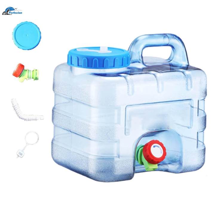 Portable Water Tank Water Storage Container Transparent Blue Versatile Lightweight Easily 7.5 Liters
