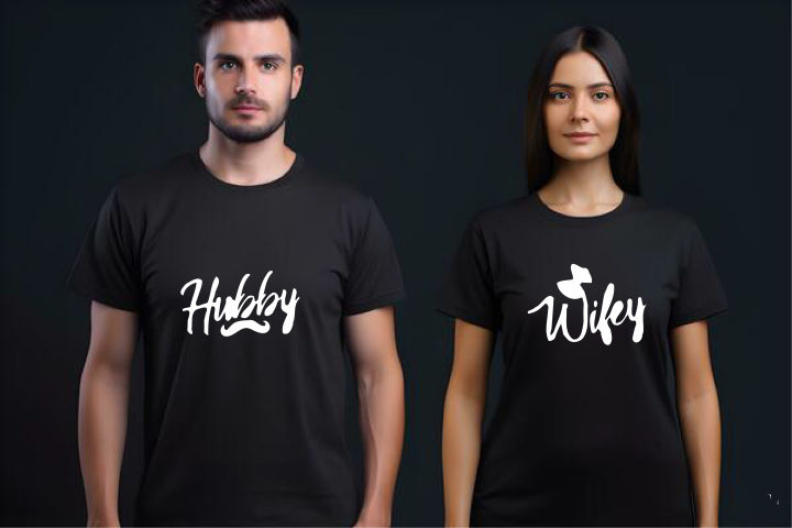 Cotton couple t-Shirt for Men