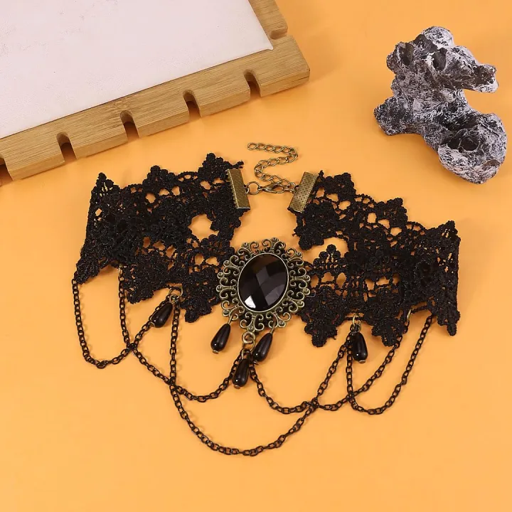 Retro%20Black%20Lace%20Tassel%20Choker%20Necklace%20Clavicle%20Chain%20False%20Collar%20Gothic%20Style%20Adjustable%20Lace%20Necklace%20for%20Women%20Girls%20-%20Image%207