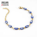 Custom Turkish Devil's Eye Stainless Steel Bracelet Women's 18K Titanium Steel Eyes Evil Eye Bracelet Jewelry.