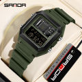 SANDA Youth Personality Electronic Components Cool Sports Waterproof Digital LED Men's Watch Gift Tiktok Same Style SD6216-3.