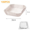 (New)50/100Pc quare Air Fryer Paper Liner Oil-proof Airfryer Dipoable Tray Air Fryer Without Oil Baking Paper For Manga Grill Pizza Plate.