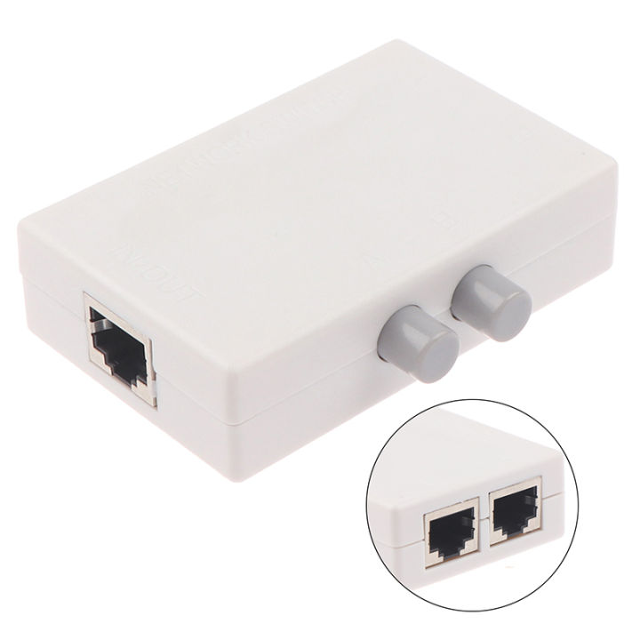 Mini 2 Port RJ45 RJ-45 Network Switch Ethernet Network Box Switcher ...