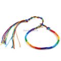 100Pcs /Set New Rainbow Color Mix Braid Friendship Bracelets for Women Jewelry Gift DIY Handmade Rope Bangles Random Color. 