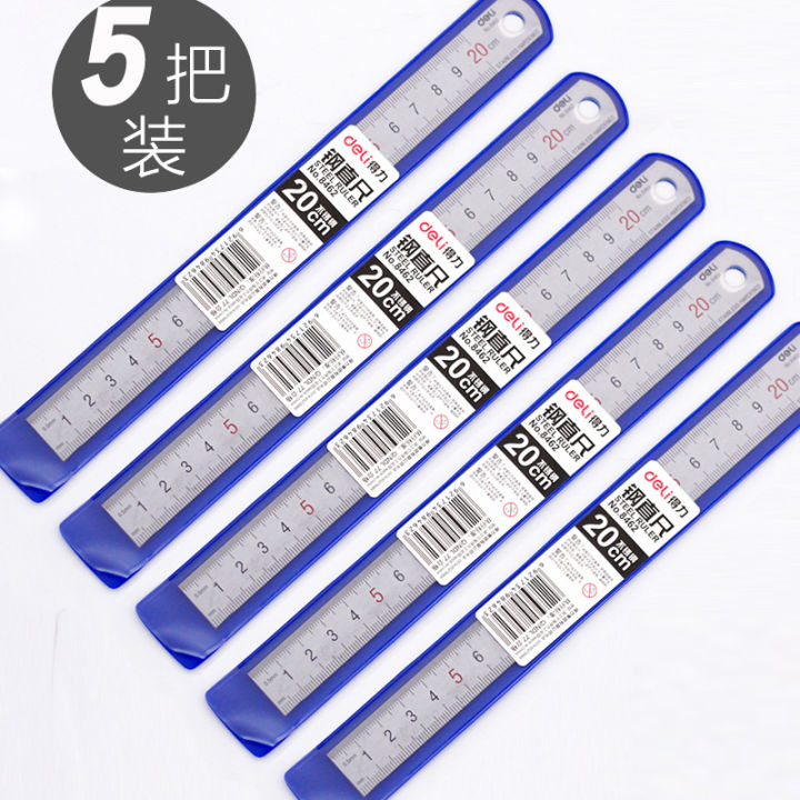 Deli%20Metal%20Steel%20Ruler%2015%20/%2020%20/%2030cm%20Small%20Steel%20Ruler%20Thickened%20Long%20Measuring%20Stationery%20for%20Students%20-%20Image%202