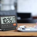 NOKLEAD Fold Mini Travel Clock With Calendar Home Digital LCD Thermometer Clock Traveling Alarm Clock Portable Desktop Clock.