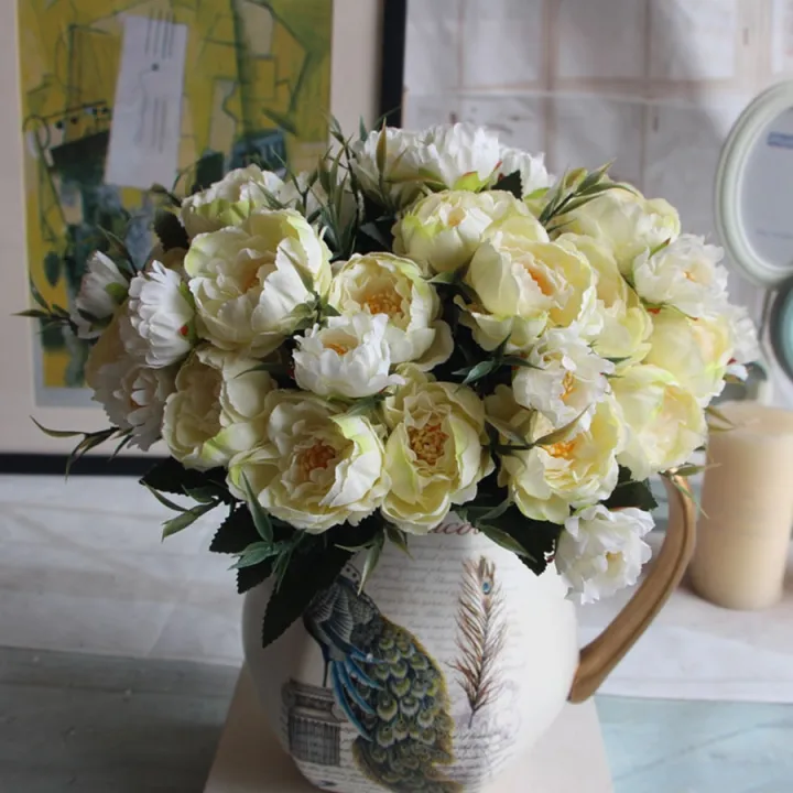 Shabby%20chic%20Bouquet%20European%20Pretty%20Bride%20Wedding%20Small%20Peony%20Silk%20Flowers%20Cheap%20Mini%20Flowers%20for%20Home%20Decoration%20Indoor%20-%20Image%206