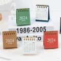 Minimalist Portable 2024 Mini Calendar Creative Coil Calendar Project Notebook Desktop Decoration. 