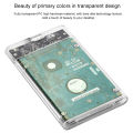 1Pc USB TYPE-C 3.0 HDD Enclosure 2.5inch Serial Port SATA SSD Hard Drive Case Support 6TB transparent Mobile External HDD Eatop. 