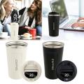 510ml Thermos Coffee Mug Stainless Steel Coffee Cup Temperature Display Vacuum Flask Thermal Tumbler Insulated Cup Water Bottle.
