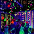 Blacklight Neon Lipstick Face Body Paint Glow in the Dark UV Reactive Light up Clubbing Costume Makeup UV Glow Party Supplies. 