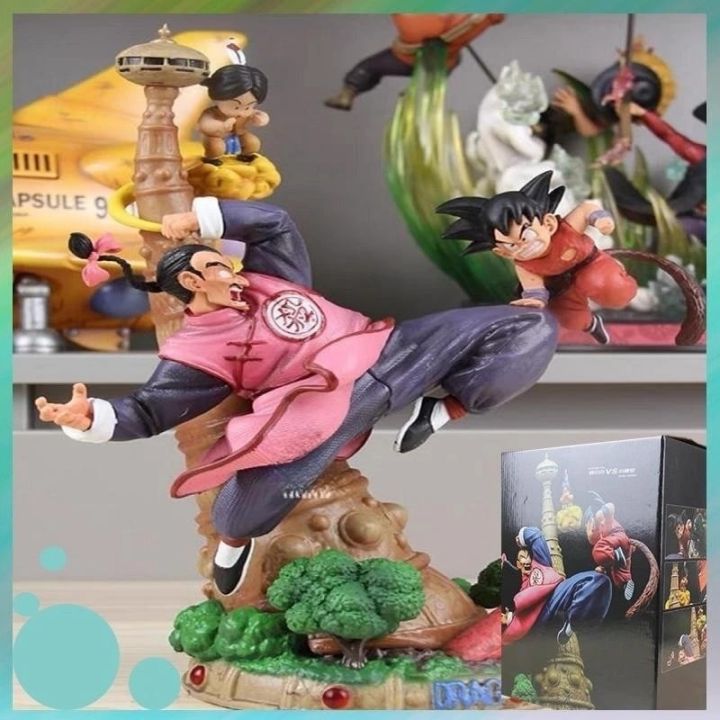27.5cm Dragon Ball Z Tao Pai Pai Figuretao Pai Pai Vs Son Goku Statue anime Action Figure Collection Model ornamental Toy Gifts