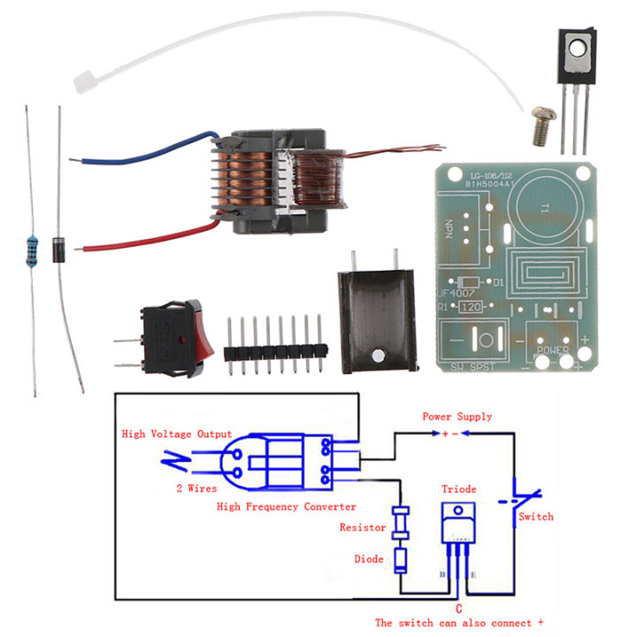 1Set%2015KV%20High%20Voltage%20Inverter%20Generator%20Spark%20Arc%20Ignition%20Coil%20Module%20DIY%20Kit%20Hudduo%20-%20Image%202
