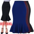 2022 New Fashion Women's Causal Mermaid Hips-Wrapped Pencil Skirt Fishtail Skirt Slim High Waist A-line Dress XS-8XL. 