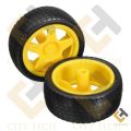 Robotic Wheel 65x25mm Smart Car Robot Wheel DC 3V 6V Drive Gear Motor Plastic Robotics Wheel With Durable Rubber Tier Robotic Wheel. 