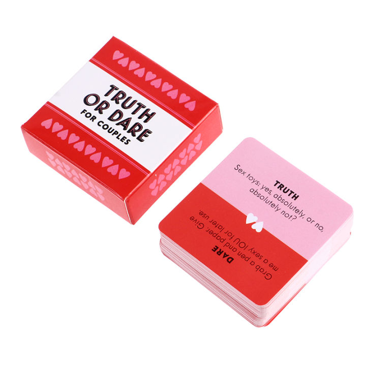 Women Tank Tops51PCS/Box Mini Small Size Truth Or Dare For Couples Women's Tank Tops fashionCards Games Lovers Board Game Supply English Version