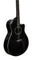 YEMAHA CM2 Export Quality Glossy Black Colour 6-String Cut A Way Right Hand Semi Acoustic Guitar. 