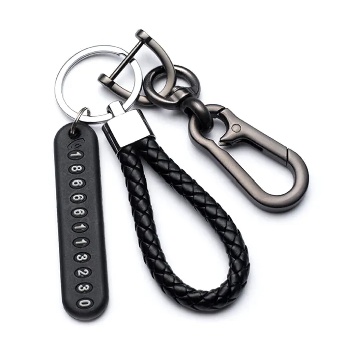 Phone%20Number%20Card%20Keyring%20Anti%20Lost%20Car%20Key%20Pendant%20Split%20Rings%20Keychain%20Auto%20Vehicle%20Key%20Chain%20-%20Image%203